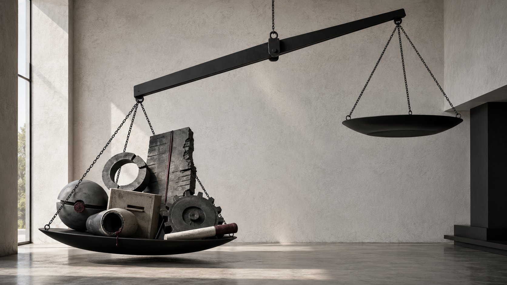 Illustration of a balance showing the importance of proportionate management responsibility.
